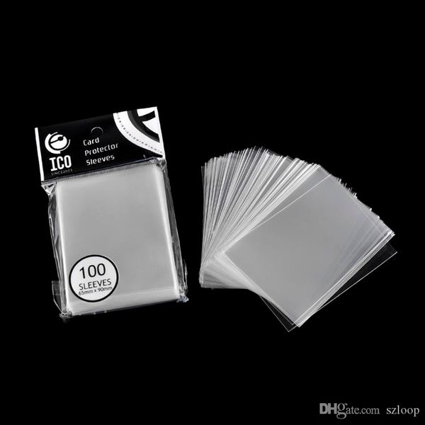

100pcs/pack 65*90mm card sleeve cards protector magic killers of three kingdom football star card unsealed game sleeves card cover 2507002, Brown;gray