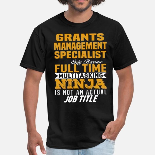 

grants management specialist t shirt men knitted tee shirt crew neck male cute funny casual spring leisure shirt