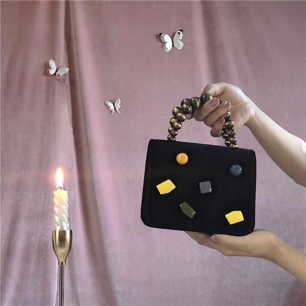 

дизайнер сумка дама цепи плечо crossbody сумка ретро мода женщина площадь сумка 2020 нового качества velvet для женщин