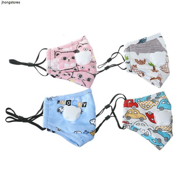 

cartoon face valve mask with kids animal printed dust mask washable mouth masks reusable m sok6