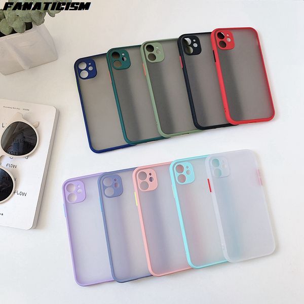 

shockproof transparent hybrid pc silicone phone cases for iphone 12 pro max 12pro 12mini iphone se 2020 case matte cover