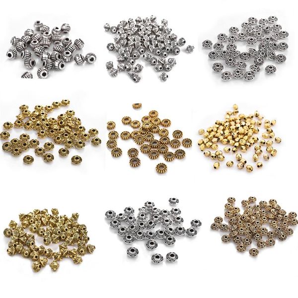 

50pcs/lot alloy spacer beads tibetan silver color beads for diy bracelet necklace diy jewelry making findings accessories