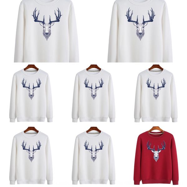 

2020 осень и зима нового pulloverbase пуловер мужской шея голова оленя база бархатного терри случайного свободный пуловера свитера wy913 ait, Black