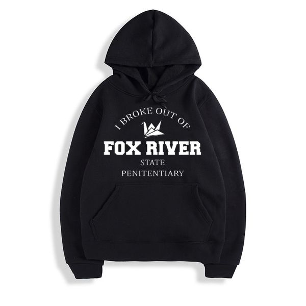 

i broke out of fox river geek hooides men's thick clothes winter sweatshirts men hip hop streetwear hoody man clothing