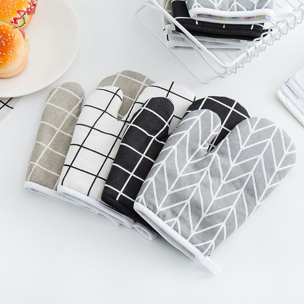 

1pc heat resistant microwave oven glove non-slip insulated cotton mitts pot bowl holder kitchen cooking baking tools