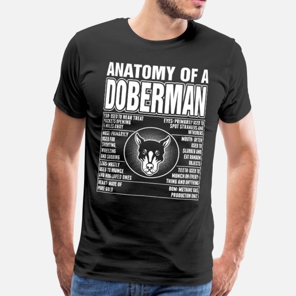 

anatomy of a doberman t shirt men designing cotton s-xxxl pattern anti-wrinkle breathable summer novelty shirt