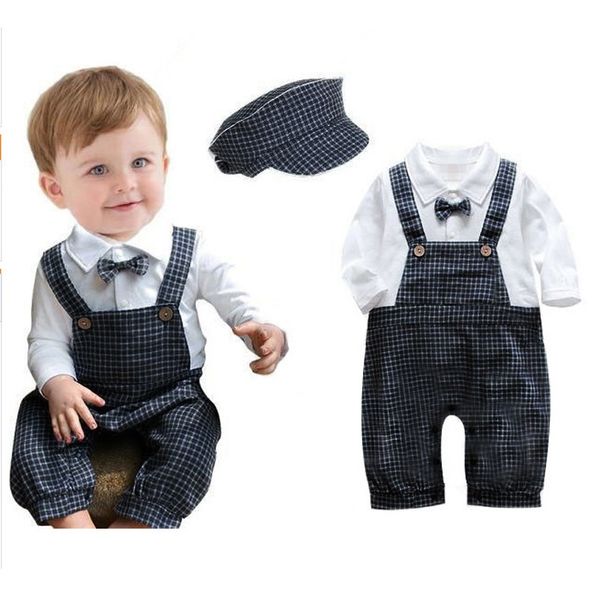

new born baby clothes cute spring roupa infantil handsome european style baby rompers fashion new born baby clothes, White