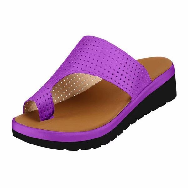 

женщины кожаные ботинки comfy платформа плоской подошве женская casual soft big toe ног коррекция сандал ортопедические мозолей корректор, Black