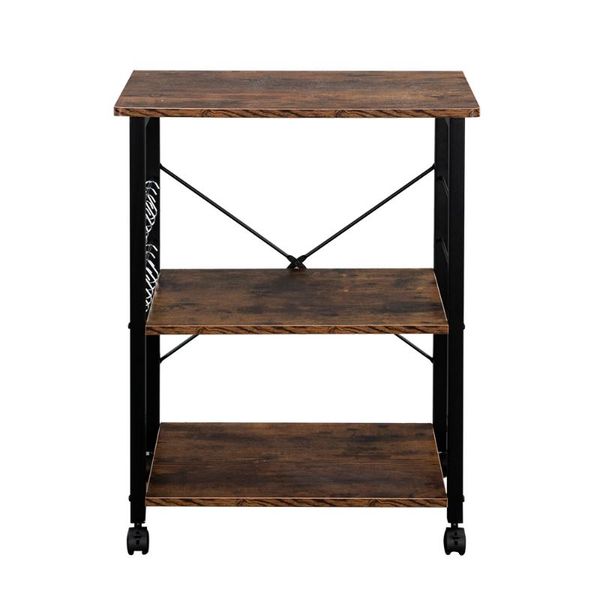 

baker's rack 3-tier kitchen utility microwave oven stand storage cart workstation shelf