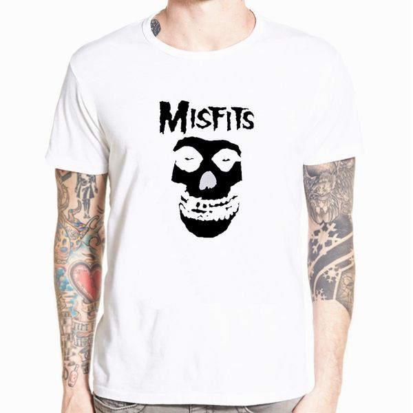 

2019 new men's hip-hop punk skull misfits brand modal short-sleeve t-shirt marve funny t shirts streetwear men s-5xl men