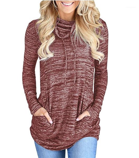 

style casual female tees pocket loose hoodies tshirt plus size ladies designer long sleeve sport, White