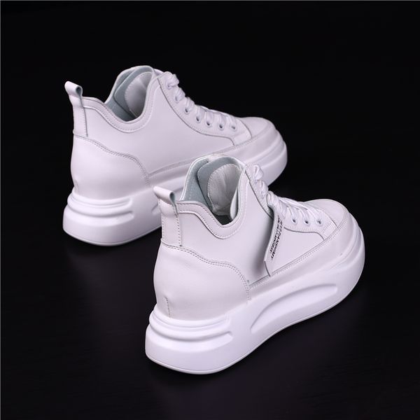 

elegant woman boots women shoes autumn platform lace up booties ladies round toe winter footwear boots-women mid calf, Black