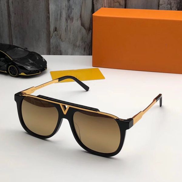 

2020 new mens luxury logo sunglass men attitude sunglass gold frame square metal frame vintage style outdoor design classical model 0937, White;black