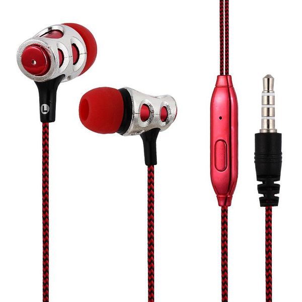 

cgjxsnew arrival earphone universal 3 .5mm in ear earphones braided ear phones headset headphone with mic earbuds for samsung iphone htc hua