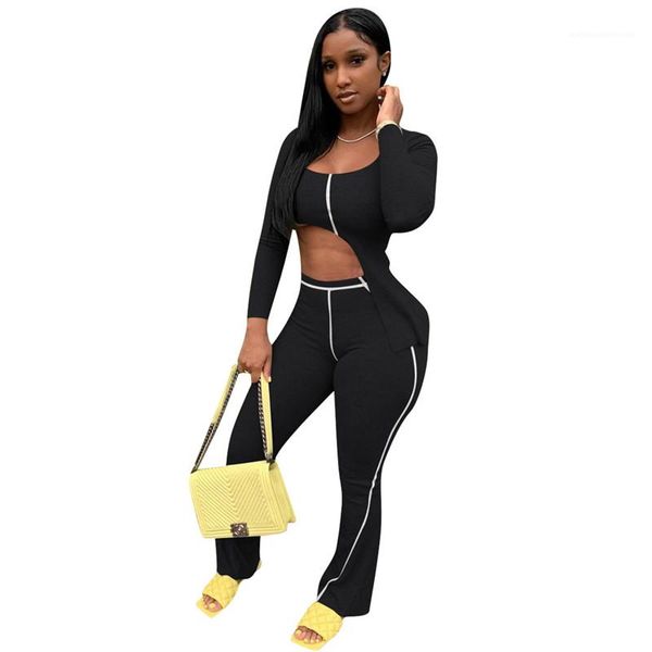 

piece pants slim panelled two piece sets scoop neck hollow out womens clothing designer womens sxey two, White