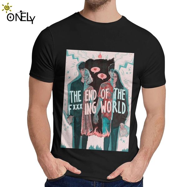 

the end of the f***ing world james alyssa t shirt round neck geek men's vintage 100% cotton us size s-6xl big size homme t shirt