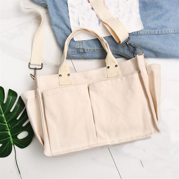 

new women's shoulder canvas bag simple wild portable diagonal large-capacity travel beach bag
