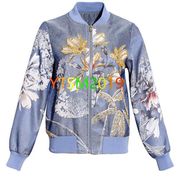 

flower jacquard coat beads jacket women's warm casual outer garment windbreaker winter jacket fashion overdress outer clothing, Black;brown
