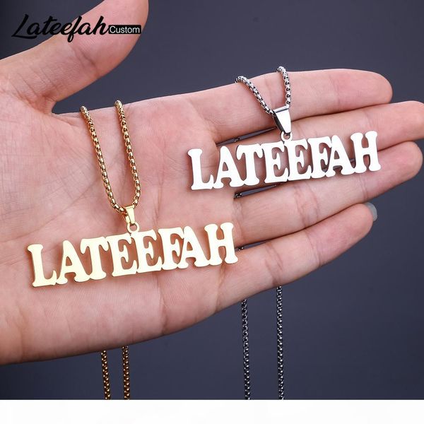 

wholesale new hiphop custom name necklace cursive initial letters pendant necklace for man women words jewelry chain jewelry etsy, Silver
