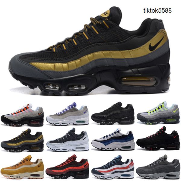 

wholesale ultra 95 og anniversary men running sports shoes 95s trainer air black sole blue tennis sports shoe aa668