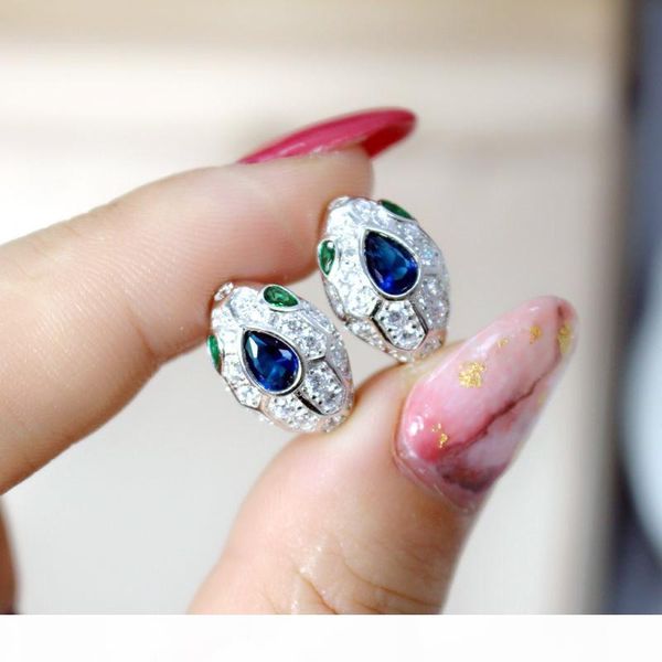 

luxury designer earrings snake shape earrings luxury s925 silver plated earrings for women party gift, Golden