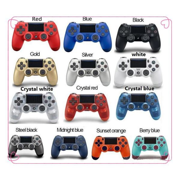 

shock 4 wireless bluetooth controller for ps4 vibration joystick gamepad game controller console for sony play station 4 with retail box, Gray