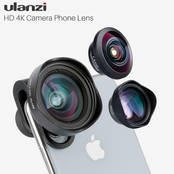 

ulanzi hd 4k camera phone lens 2x telep 100 wide angle with cpl 238 fisheye lens for 7/8 x huawei p20 pro