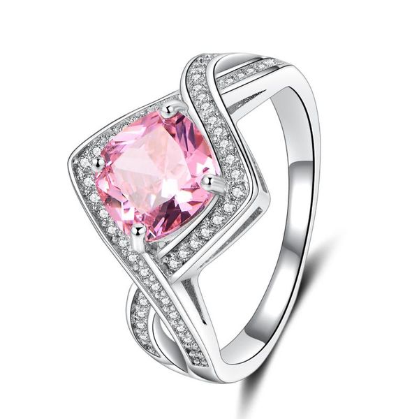 

hainon trendy square cz crystal finger rings for women silver color filled rings fair jewelry romantic gifts for anniversary, Golden;silver