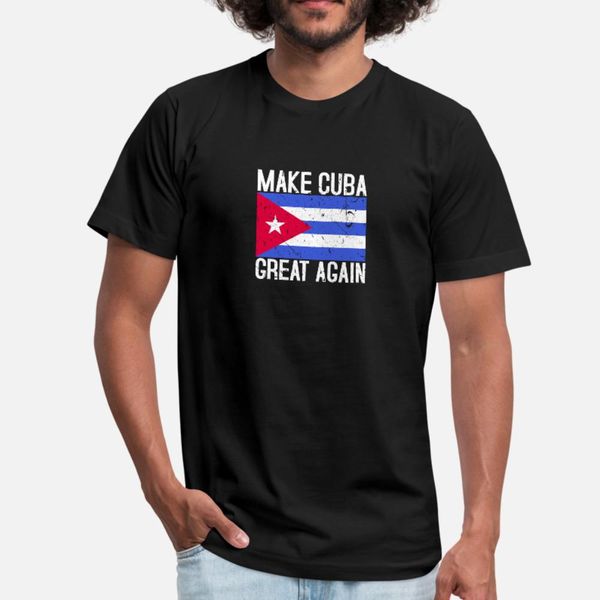 

make cuba great again cuban flag gift t shirt men print 100% cotton euro size s-3xl cool fitness basic spring family shirt