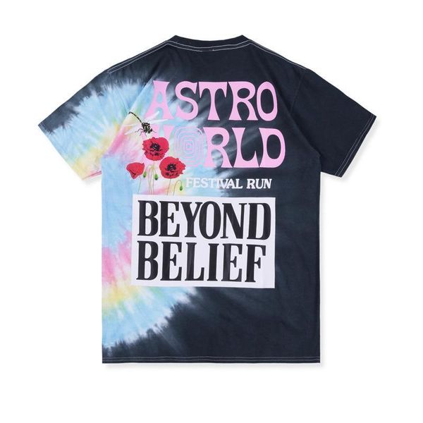 

TRAVIS ASTROWORD loose, casual short-sleeved T-shirt tie-dye printing influx of men and women a generation of fat Terrific cross-border qual