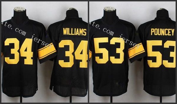 

pittsburgh steelers green 34 deangelo williams 53 maurkice pouncey black road nfl men women youth jersey, Black;red