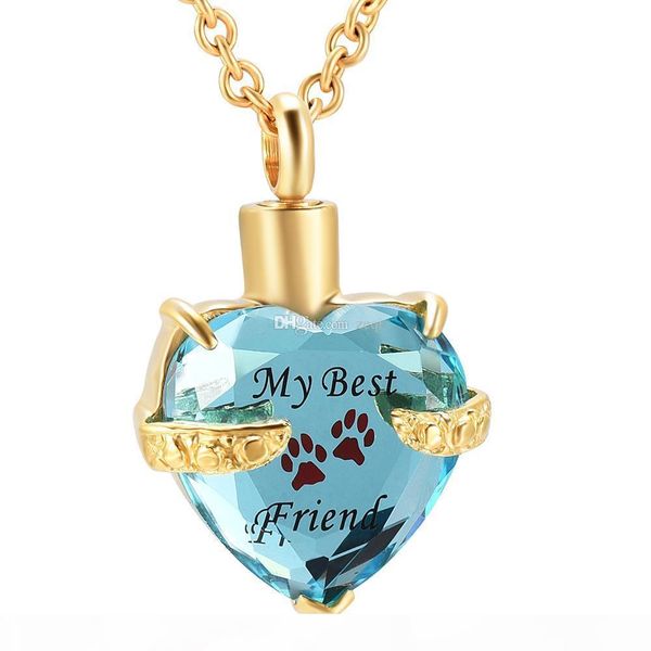 

crystal heart stainless steel cremation urn necklace pendant ash holder mini keepsake memorial jewelry for women girl, Silver