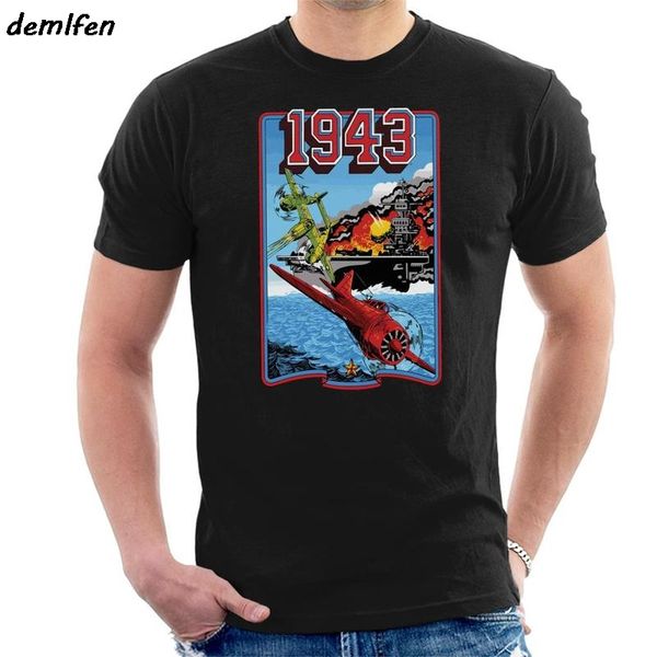 

1943 game cover art men's t-shirt harajuku streetwear summer funny men short sleeve o-neck cotton shirt casual tees