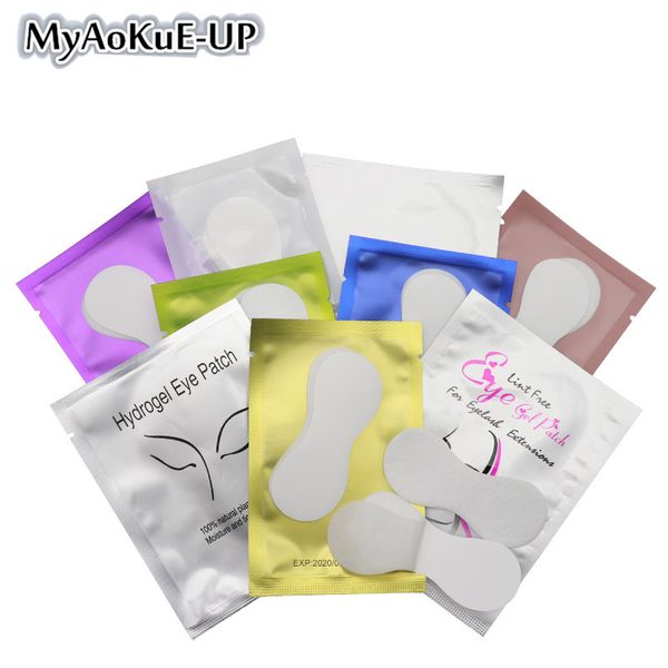 

50pairs makeup tools eyelash extension paper patches gourd shape eyelash paper patches lint-eye tips sticker under eye pads