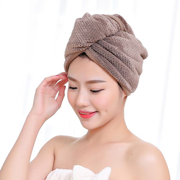 

women bathroom merbau turban soft polyester cotton hair towel super absorbent