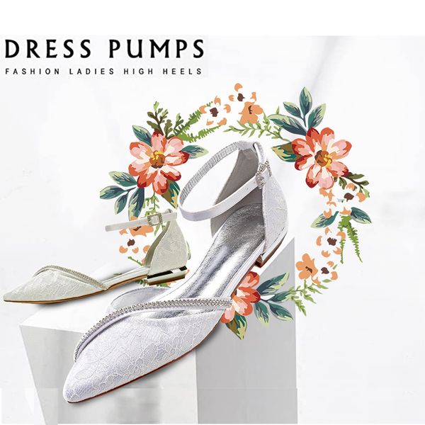 

marhermoso glitter wedding shoes pointed toe evening shoes low heel ankle strap elegant ballerinas womens, Black