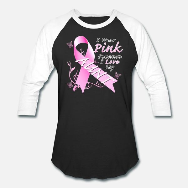 

breast cancer i wear pink because i love my aunt t shirt men character cotton s-xxxl natural sunlight authentic summer kawaii shirt