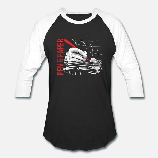 

pen and paper t shirt men personalized short sleeve round collar standard loose casual spring autumn family shirt