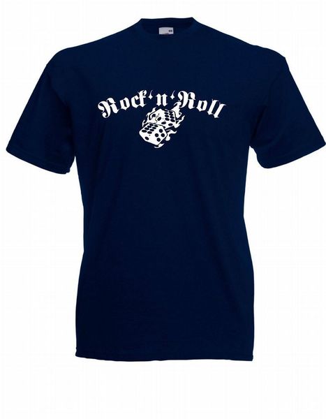 

men t shirt 100% cotton print shirts herren t-shirt rock and roll wurfel bis 5xl tee shirt