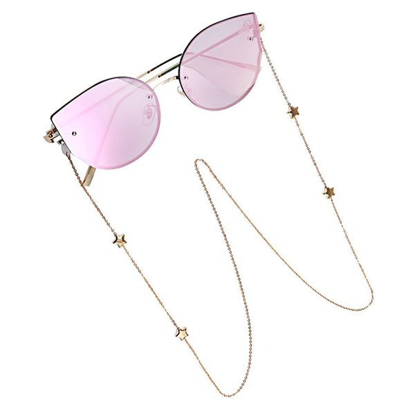 

safenh fashion womens sunglasses eyeglass chains moon stars glasses chain eyewears cord holder neck strap rope, Silver