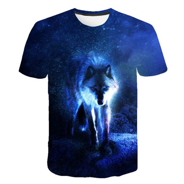 

summer animal wolf cute and 3d print shirts horror anime aesthetic men clothing
