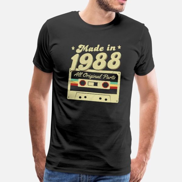 

made in 1988 t shirt men designer cotton euro size s-3xl pattern gift authentic summer style vintage shirt