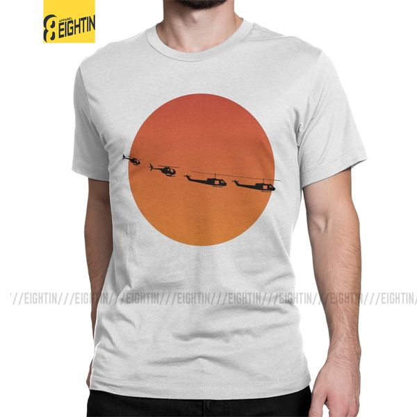 

apocalypse now t shirt men cotton t-shirts round neck vietnam war kilgore helicopter movie marlon brando tee shirt short sleeve