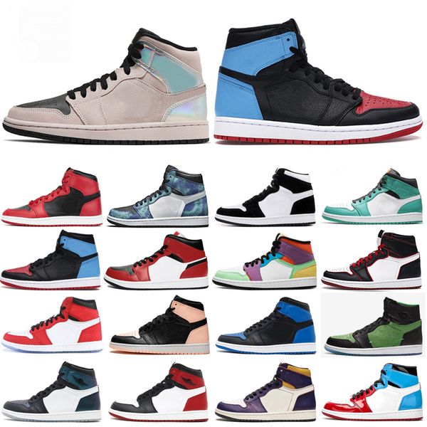 

мужчины 1 1s баскетбол обувь tie dye mid чикаго бред bloodline high og light smoke серый r2t racer mens женщины тренеры спортивные кроссовки