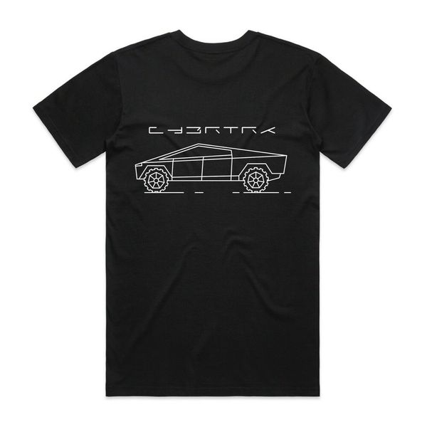 

cyber truck t shirt tasla 2019 short sleeve man's casual black shirt
