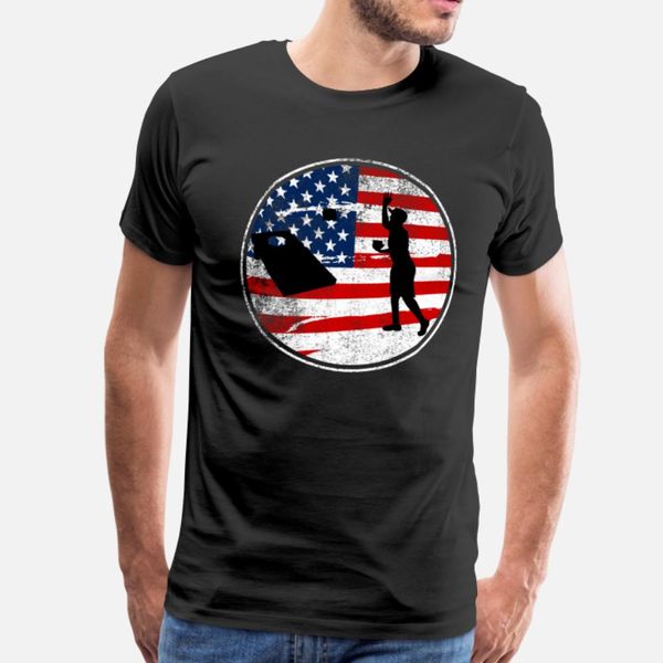 

cornhole patriotic american flag vintage champion t shirt men printed cotton o neck normal fit casual summer style normal shirt