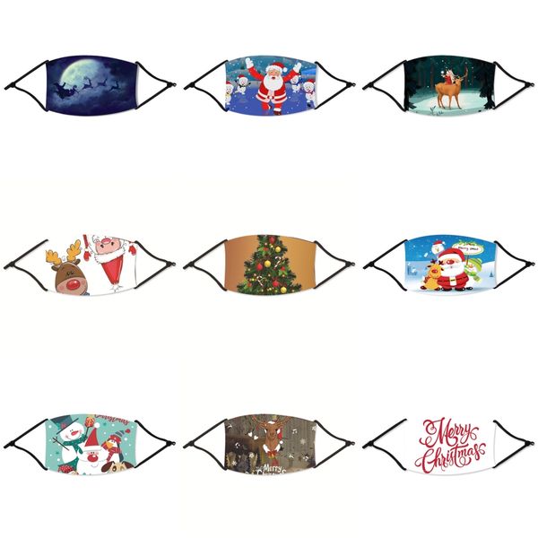 

5 layer protective face christmas mask anti-dust pm 2.5 christmas mask with breathing valve s reusable cotton comfortable thick fashion f#33, Black