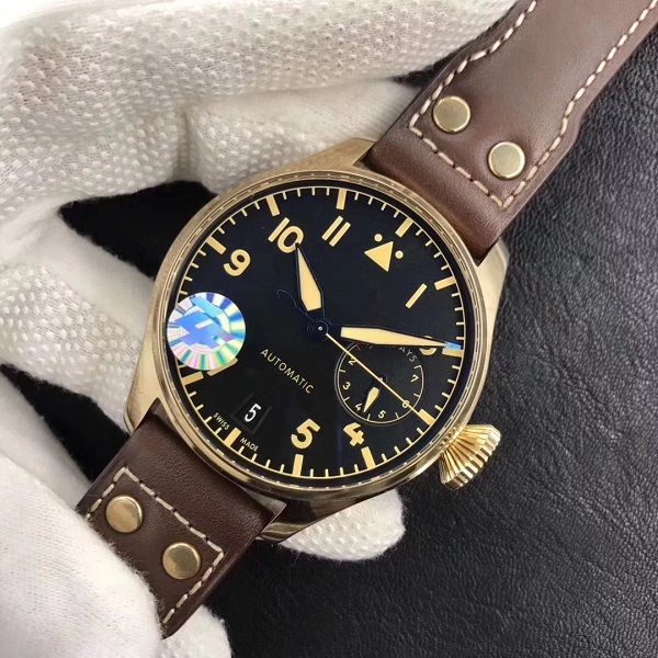 

BIG 46mm POLISH Bronze 501005 sapphire crystal men watch wristwatch waterproof ZF Best Edition automatic 52000 movement pilot wristwatch