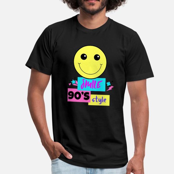 

smile 90s style party nerd old school funny t shirt men character cotton round collar kawaii graphic humor spring autumn normal shirt