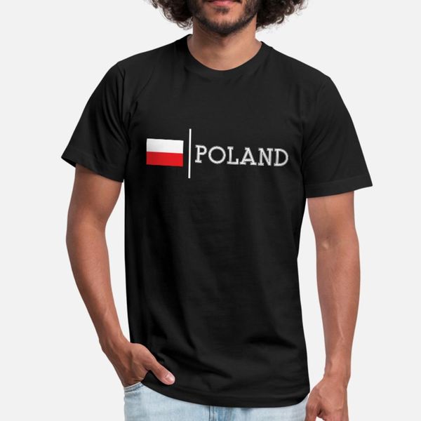 

poland t shirt men printing cotton round collar fit funny summer family shirt